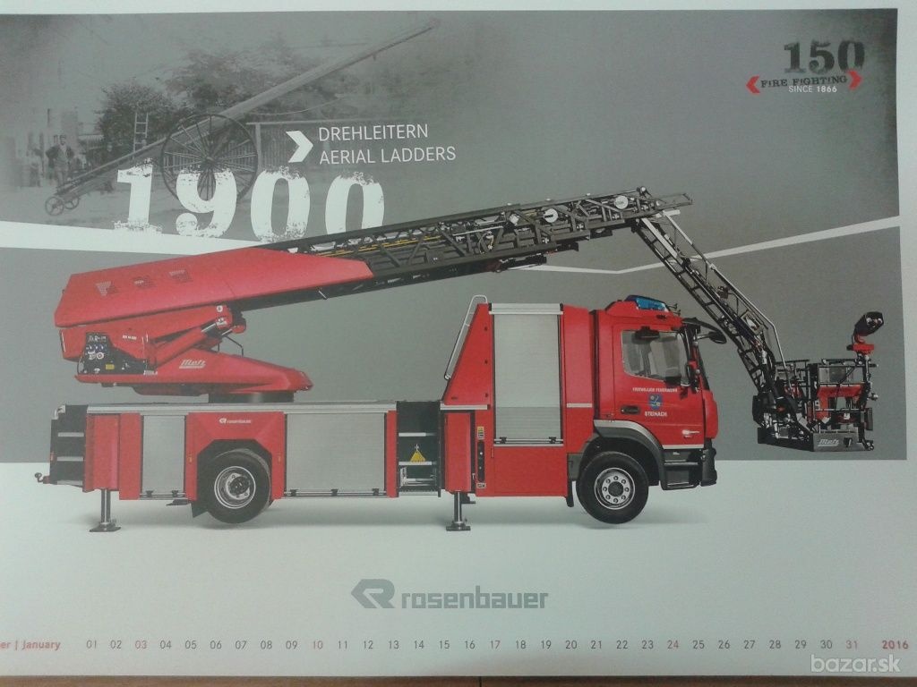 kalendár ROSENBAUER 2016 s hasičskými autami
