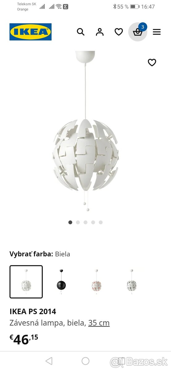 Závesná lampa