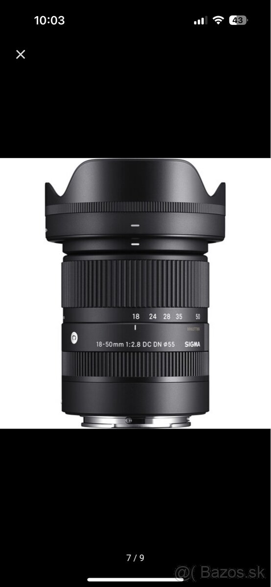 Sigma 18–50mm f/2.8 DC DN Contemporary (Sony E)