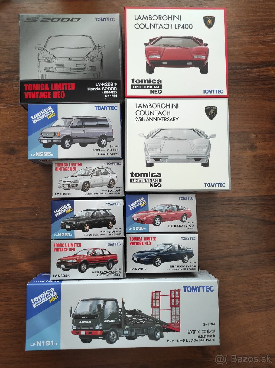 1:64 Honda, Lamborghini, Toyota, Chevrolet, Subaru