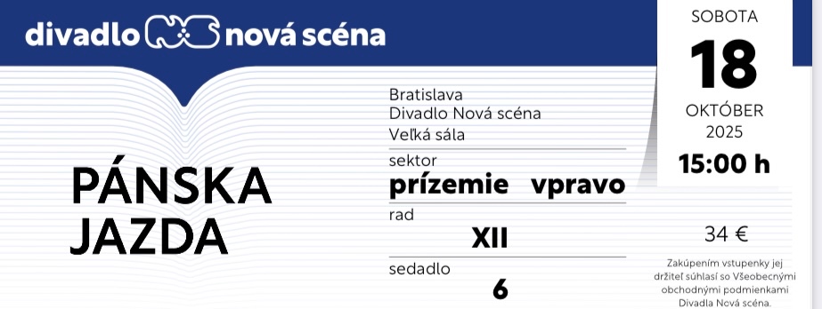 Panska jazda/muzikalova show/BA 18.10 o 15.00