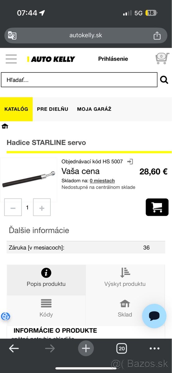 Hydraulická hadica BMW e36