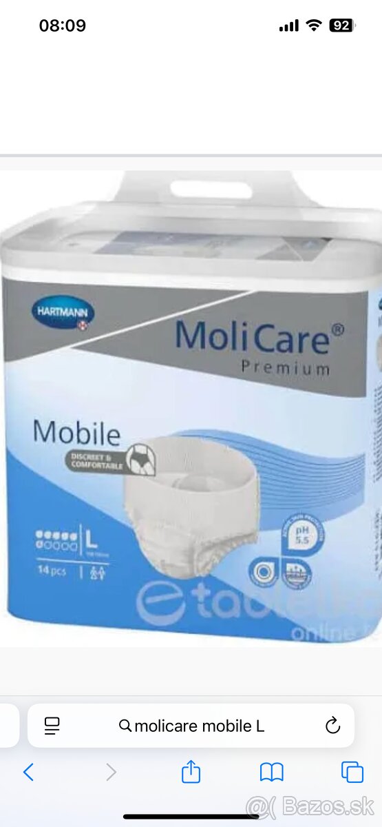 Molicare premium L, plienky pre dospelych