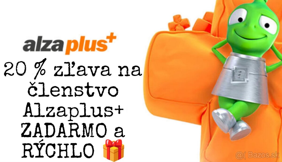 🎁 AlzaPlus+ zľava 20 % na členstvo - kód ZADARMO