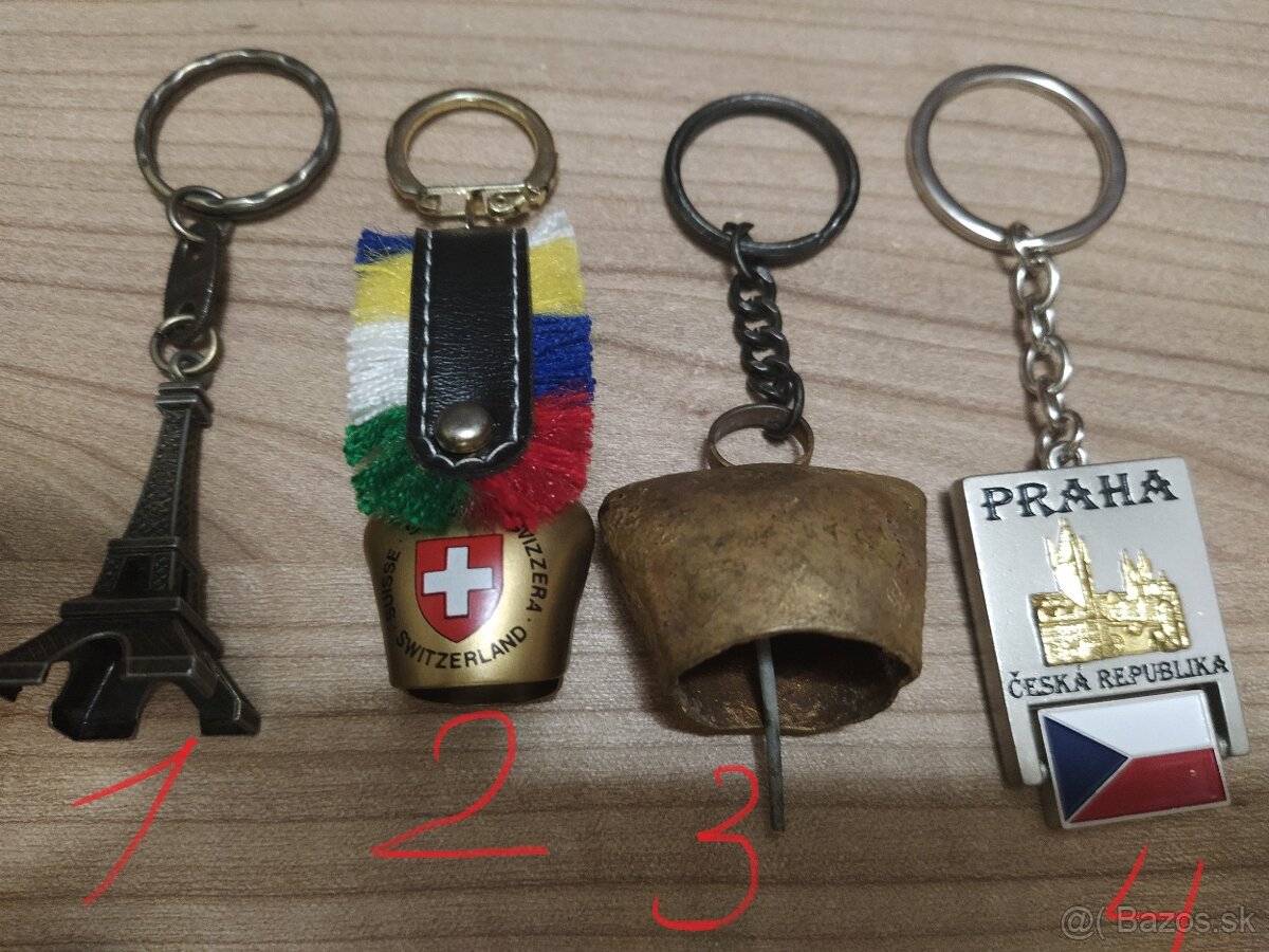 Kľúčenky z rôznych krajín (osobný odber)