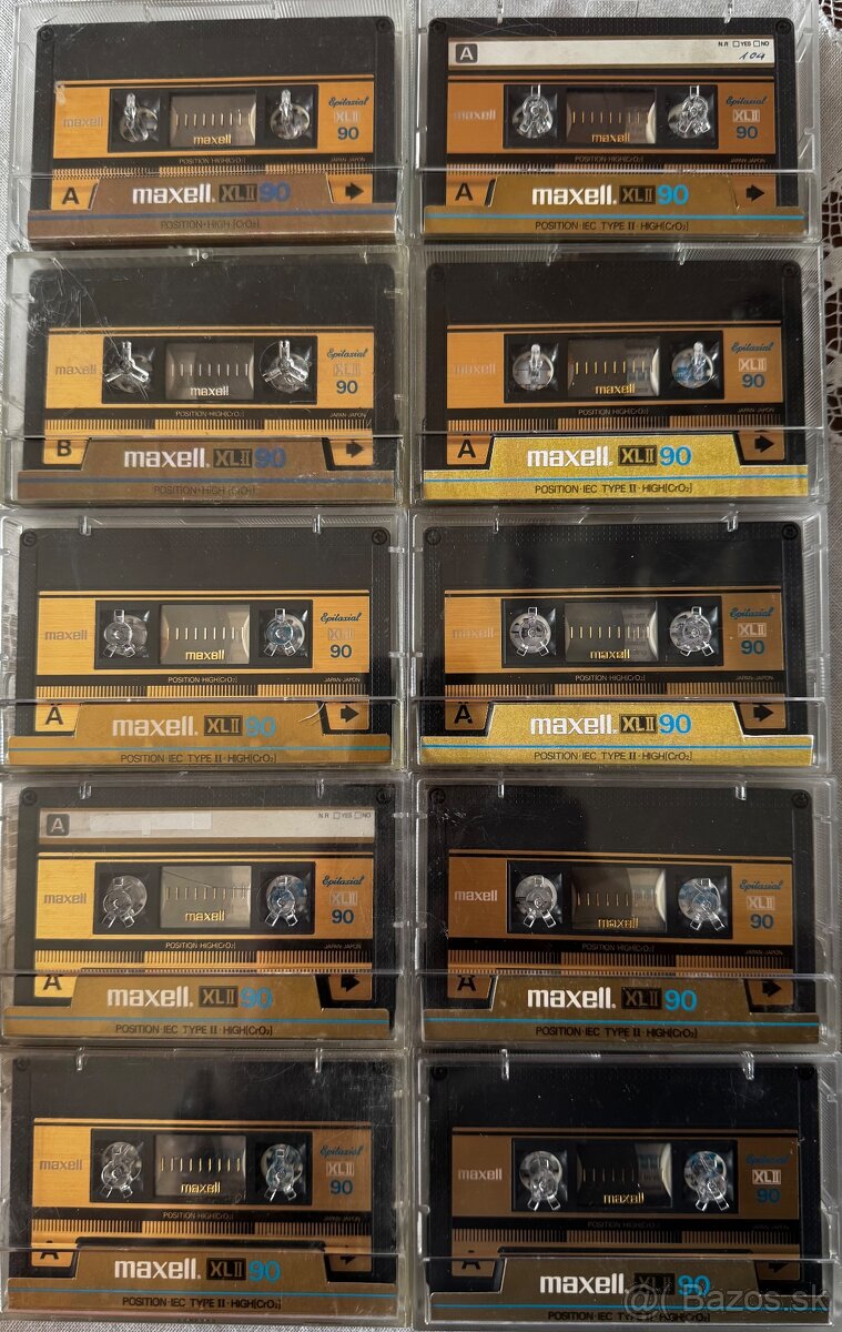10 x Audiokazety Maxell XL II 90 min. Vintage