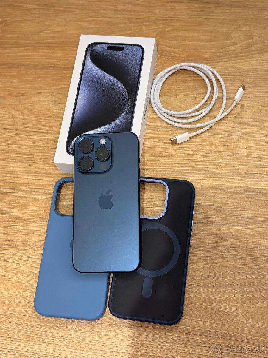 Iphone 15 pro 256gb blue titanium