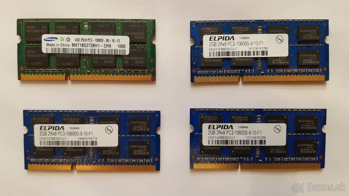 Pamat RAM SODIMM DDR3 2GB 4GB Samsung