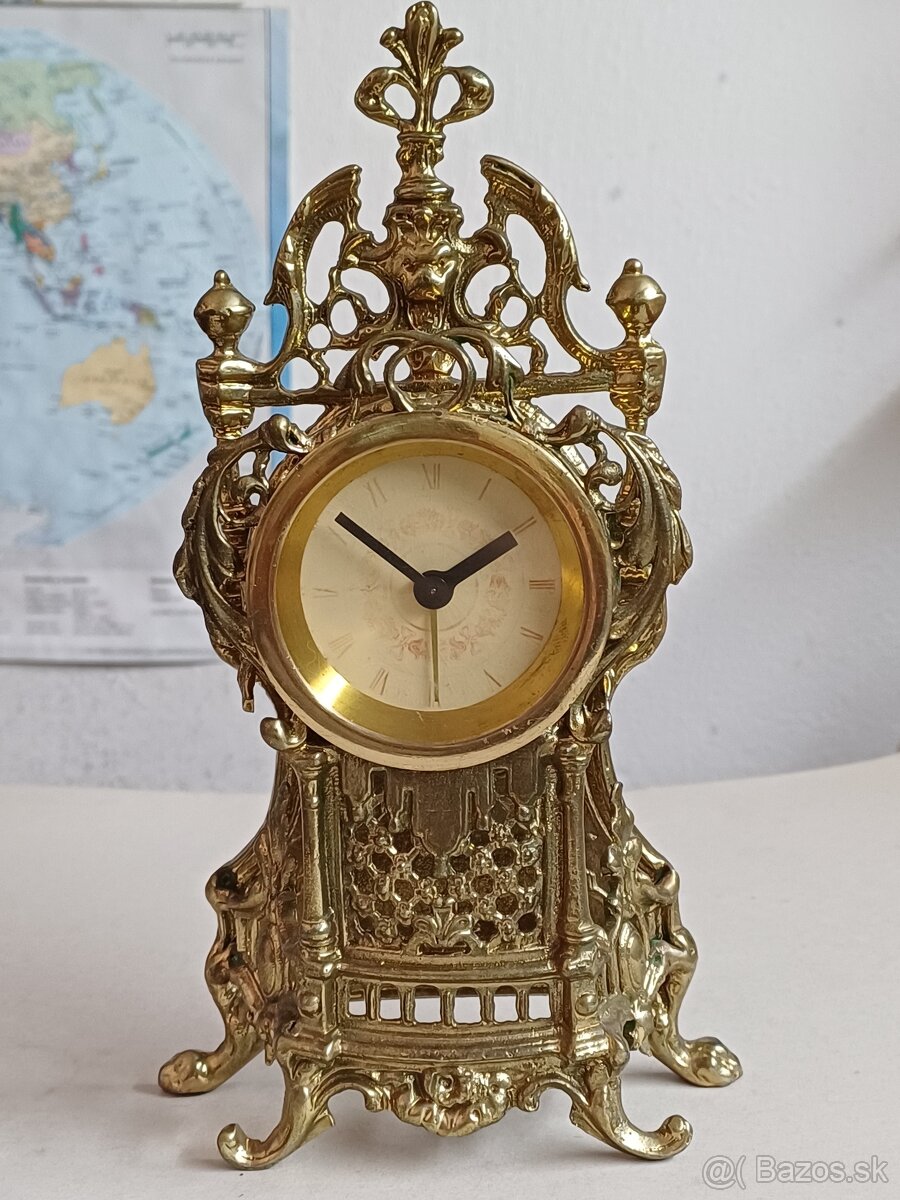 Staršie stolove - krbove mechanicke hodiny & budik