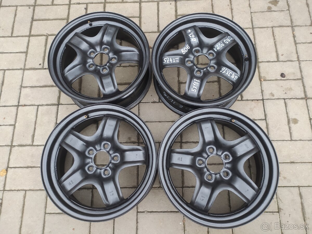 5x108 r16 plechové disky