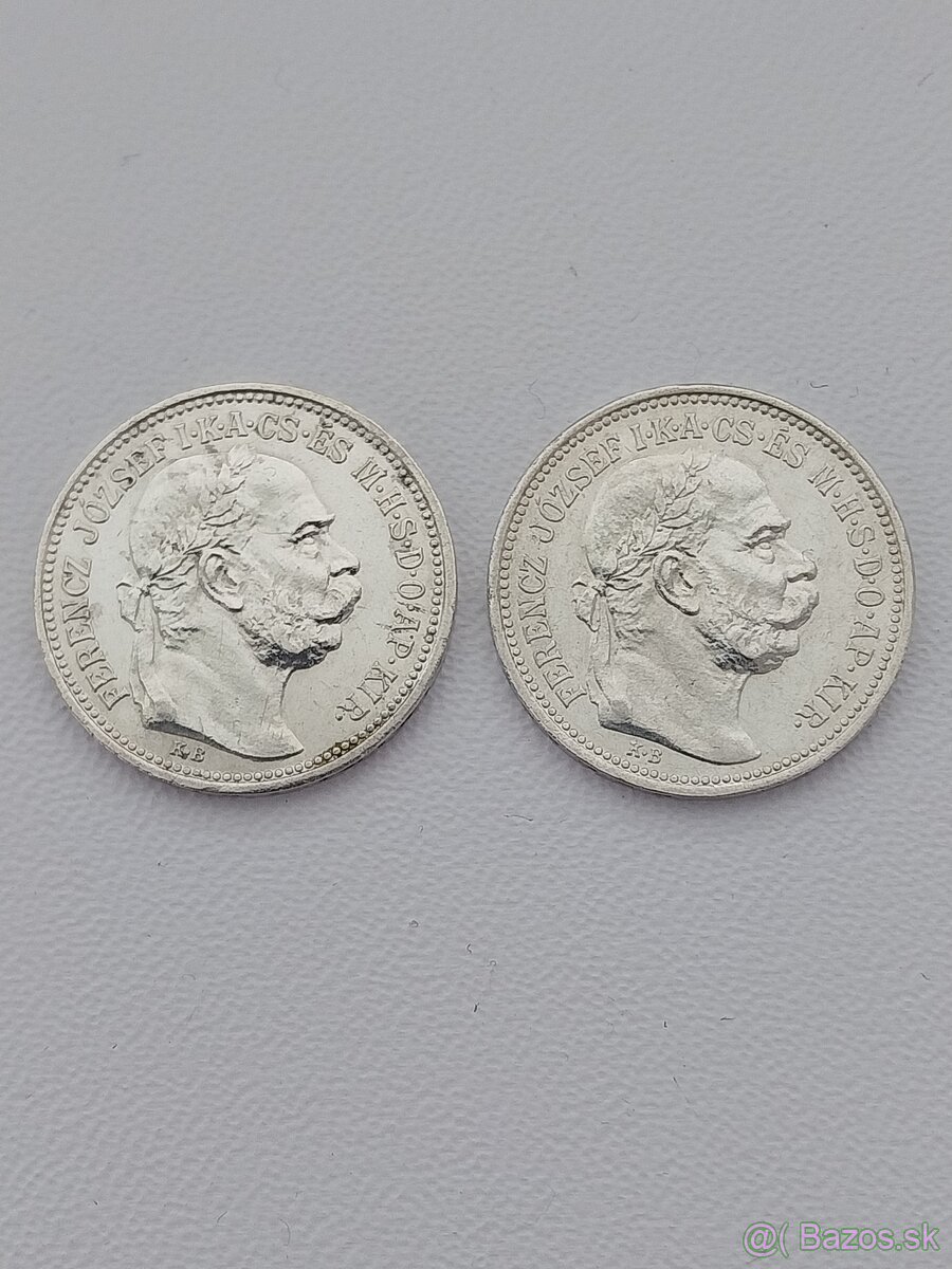 Mince 1 koruny F.J.