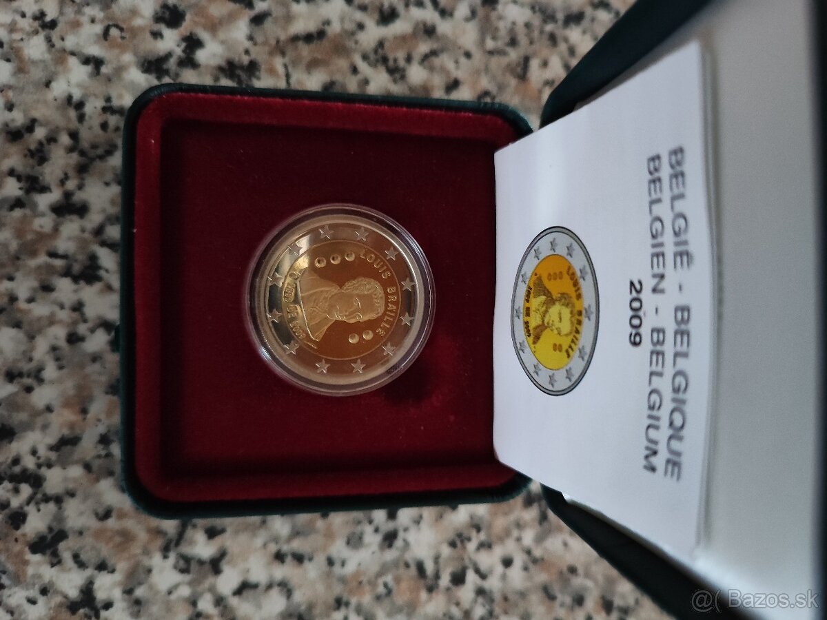 2€ Belgicko 2009 L. Braille proof