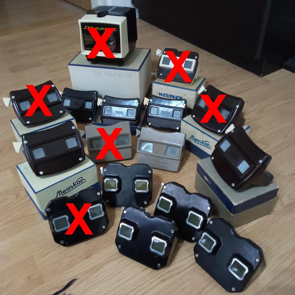 Prístroje na prezeranie stereokotúčikov.