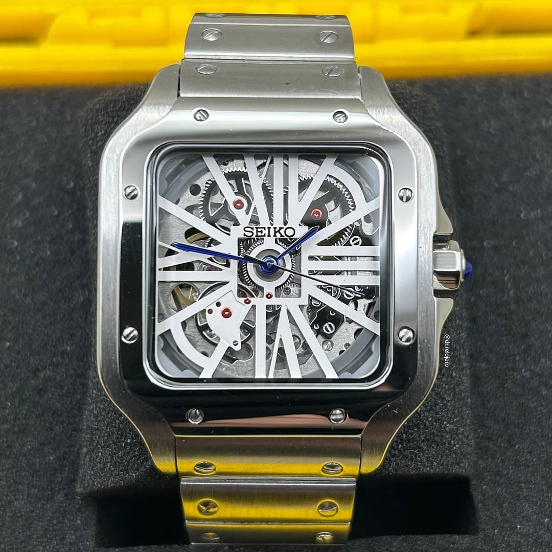 Hodinky Seiko mod santos skeleton