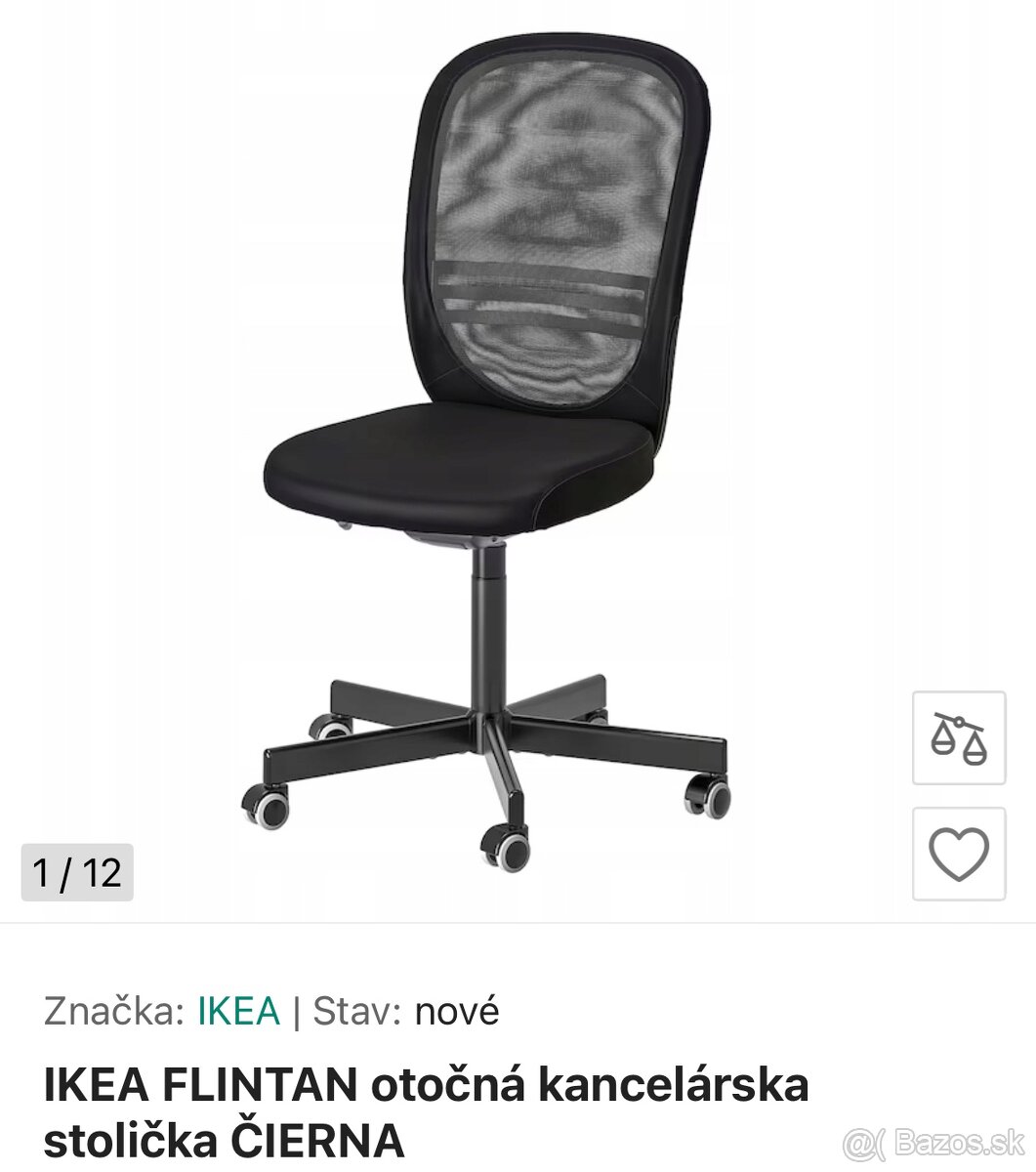 Kancelarska stolicka Ikea Flintan