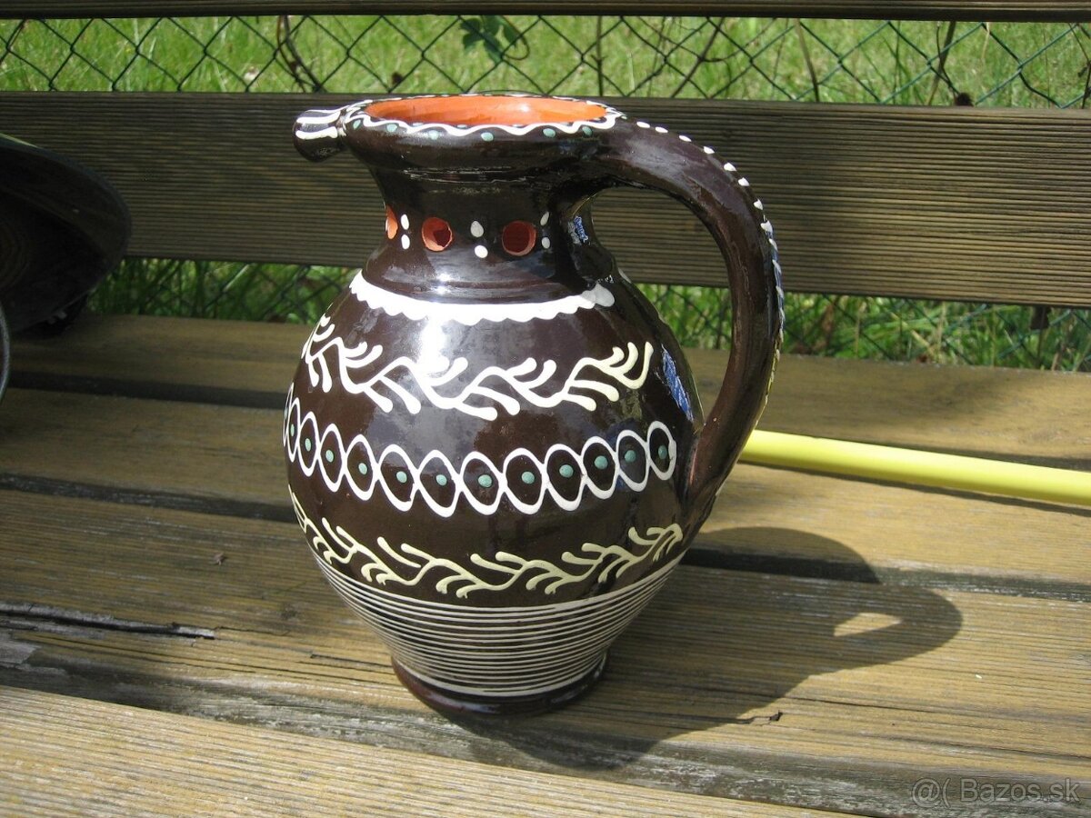 Pozdišovská keramika džbán výška 23 cm. Pozdišovce.