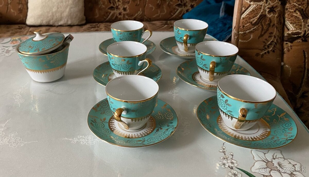 Set šálky, podšálky, cukornička