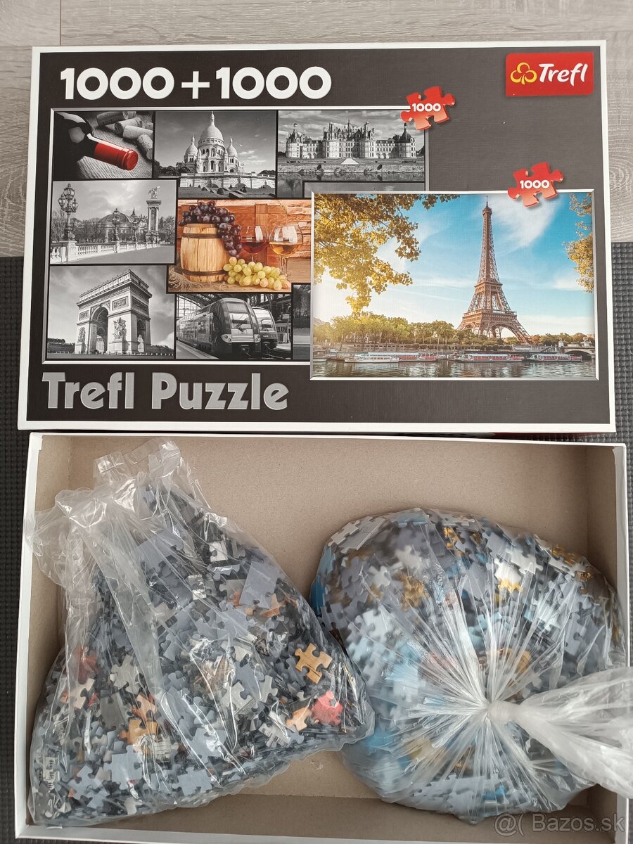 Puzzle 2x 1000 dielov Paríž