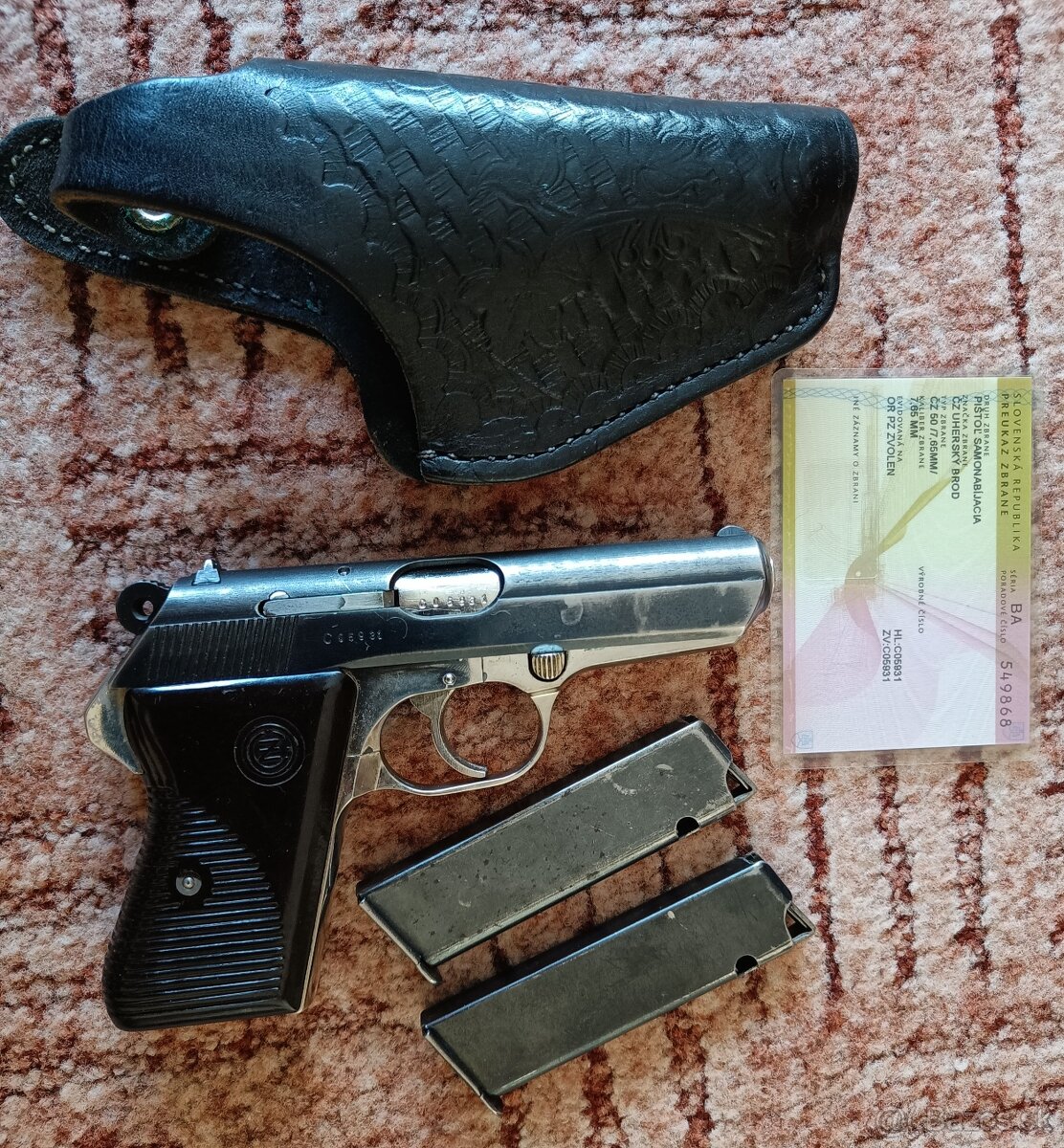Pištoľ CZ, vzor 50, kaliber 7,65 mm