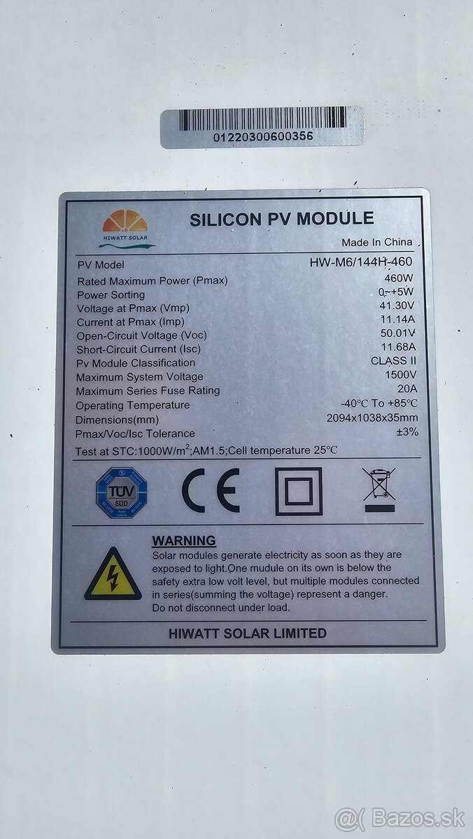 Fotovoltaicky panel