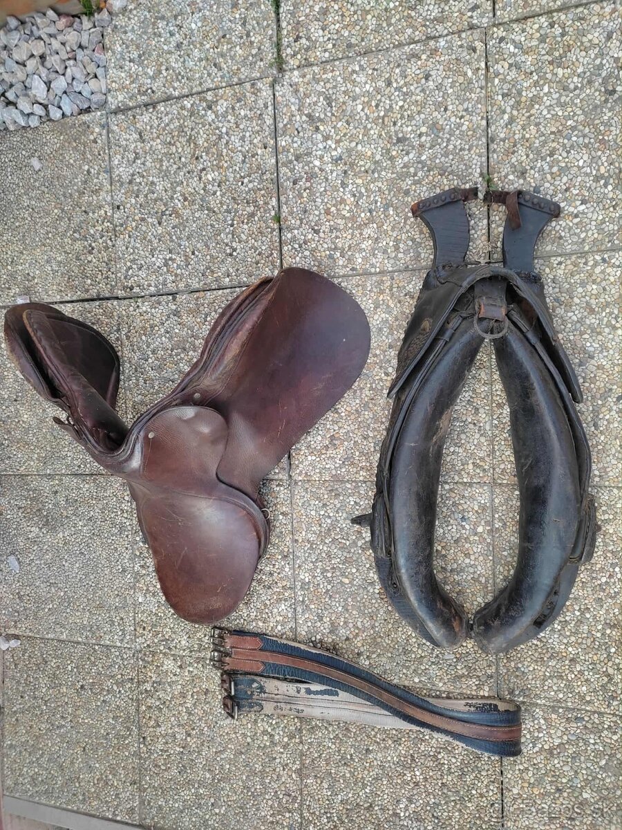 Vybijany chomut a sedlo na kona