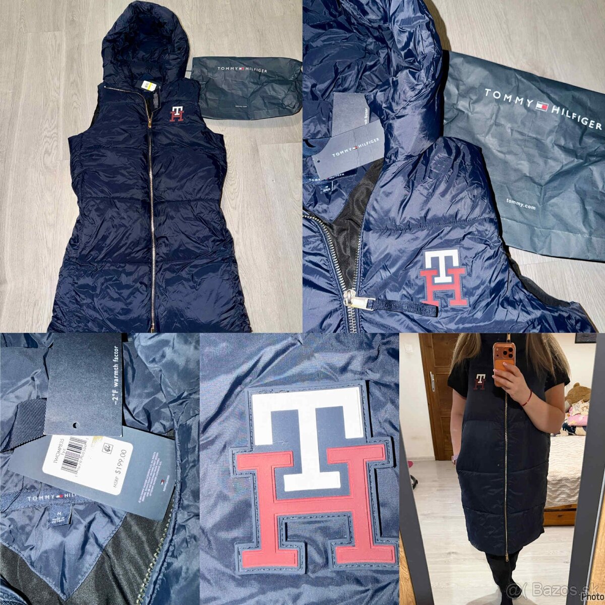 tommy hilfiger original oversized zimna vesta-bunda nova