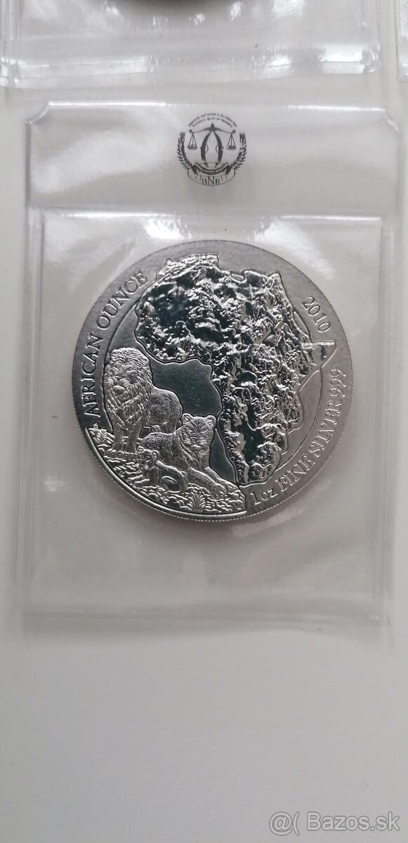 Strieborná investičná mince Lion 2010