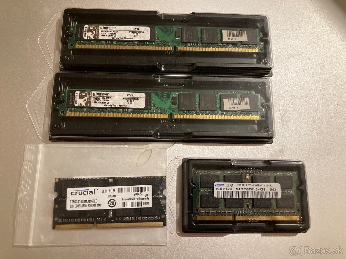 Predám ram pamäte do PC, druhy na fotkách.