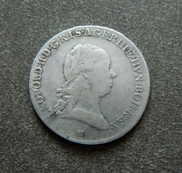 Predám 1/2 toliar 1791 H Leopold II.