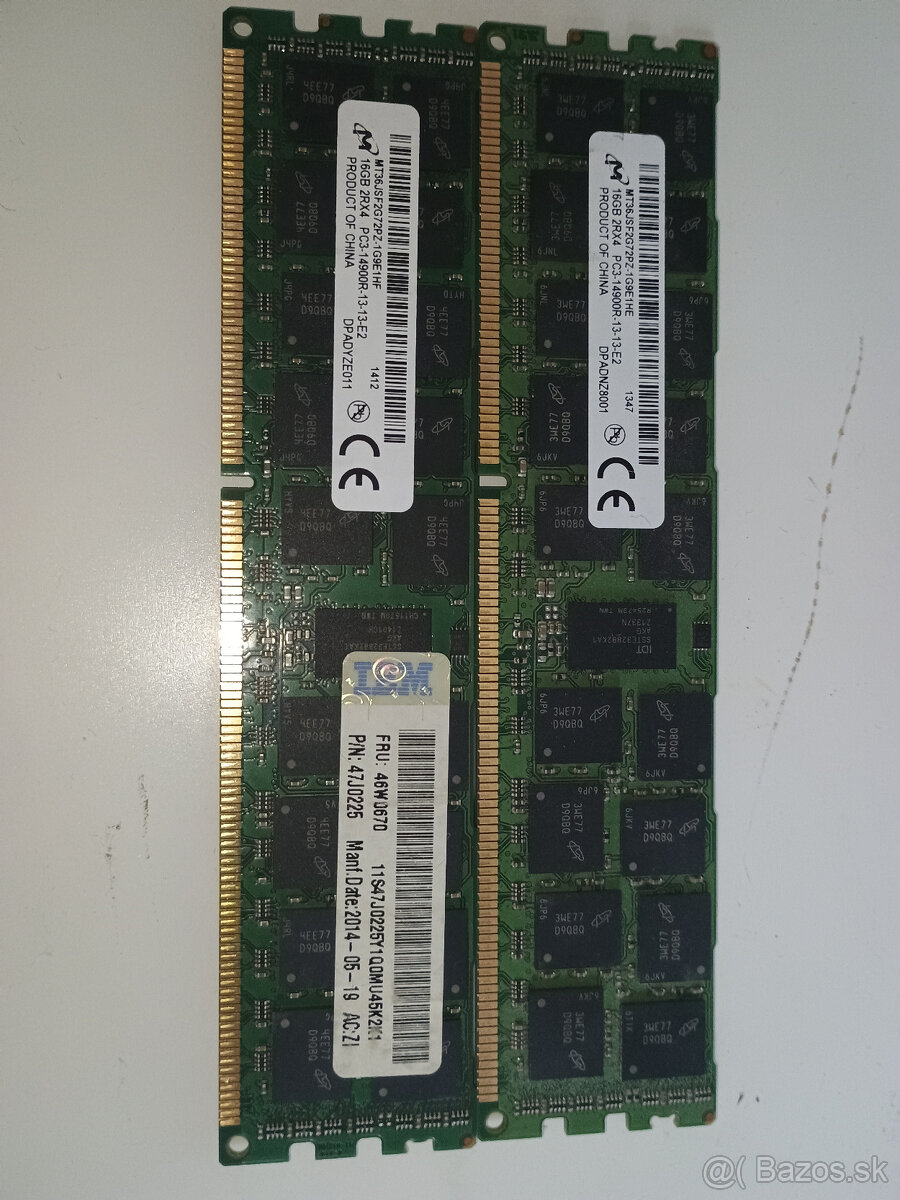 2x16GB(32GB) DDR3 ECC RAM