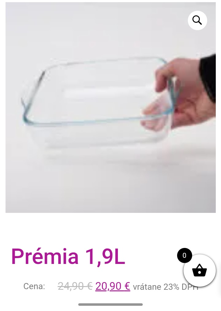Tupperware misa Prémia, nová