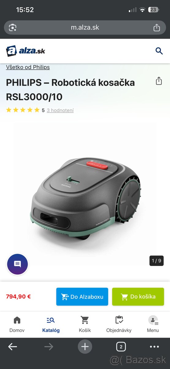 Robotická kosačka Philips