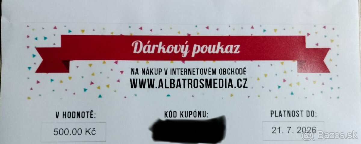 Darčeková poukážka Albatrosmedia