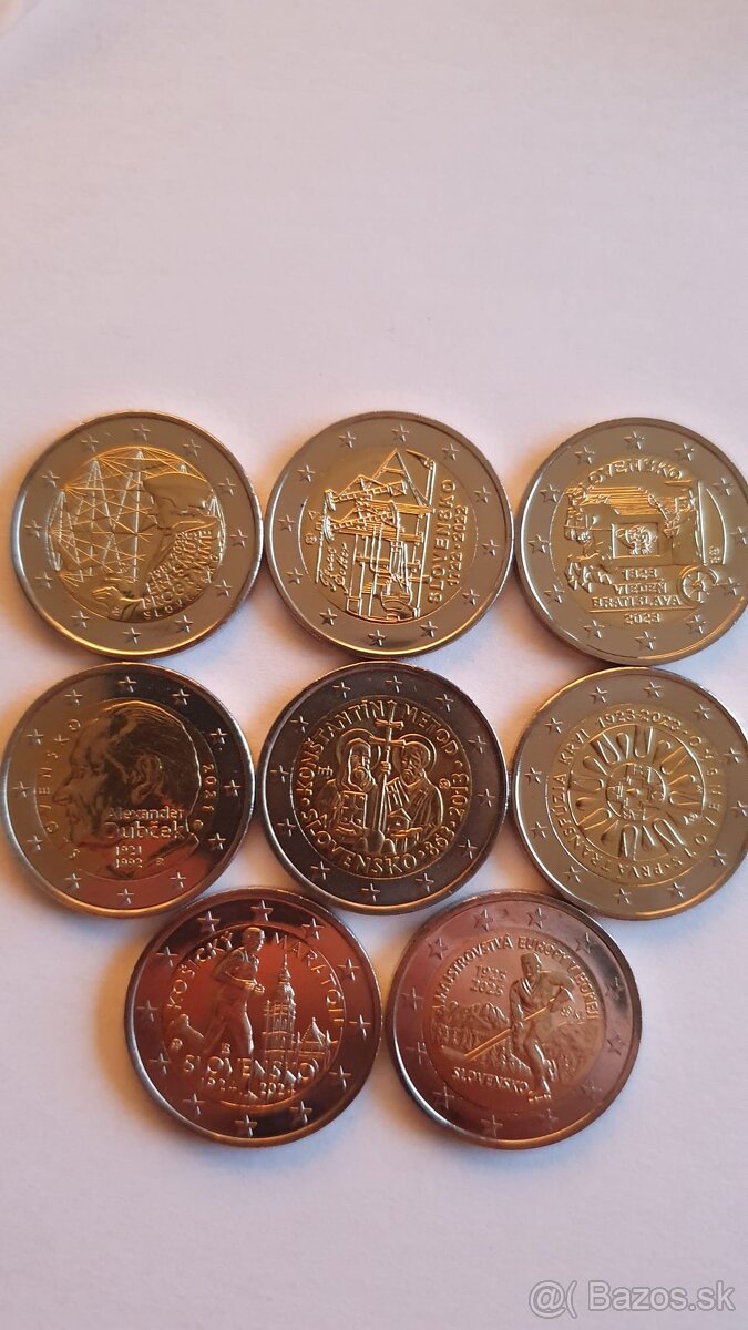 2 eurové pamätné mince slovensko