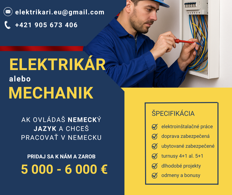 Elektrikár / Mechanik - s nemeckým jazykom