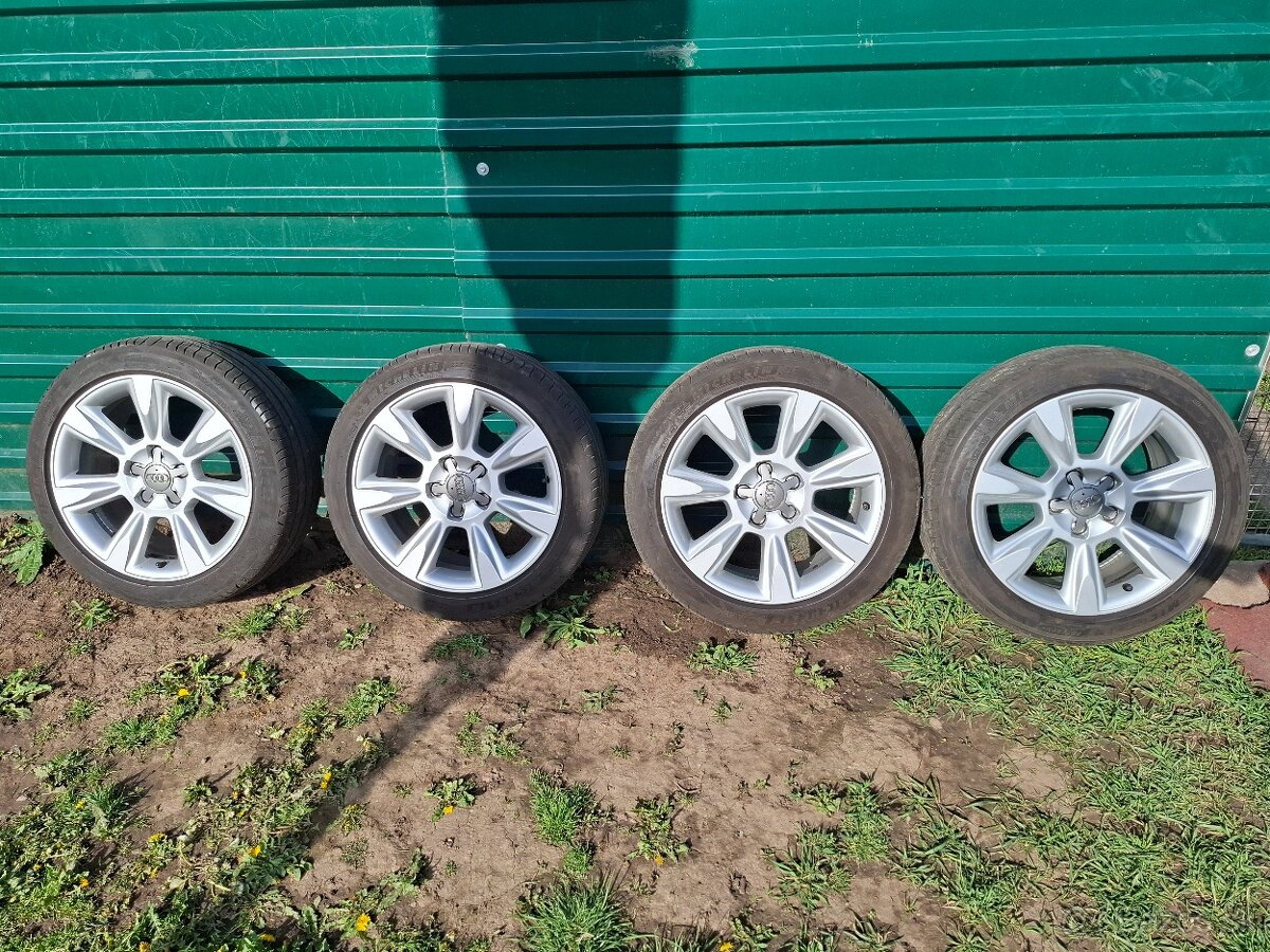 Elektrony audi Ronal 5x112 R17+pneumatiky 6mm Michelin letné