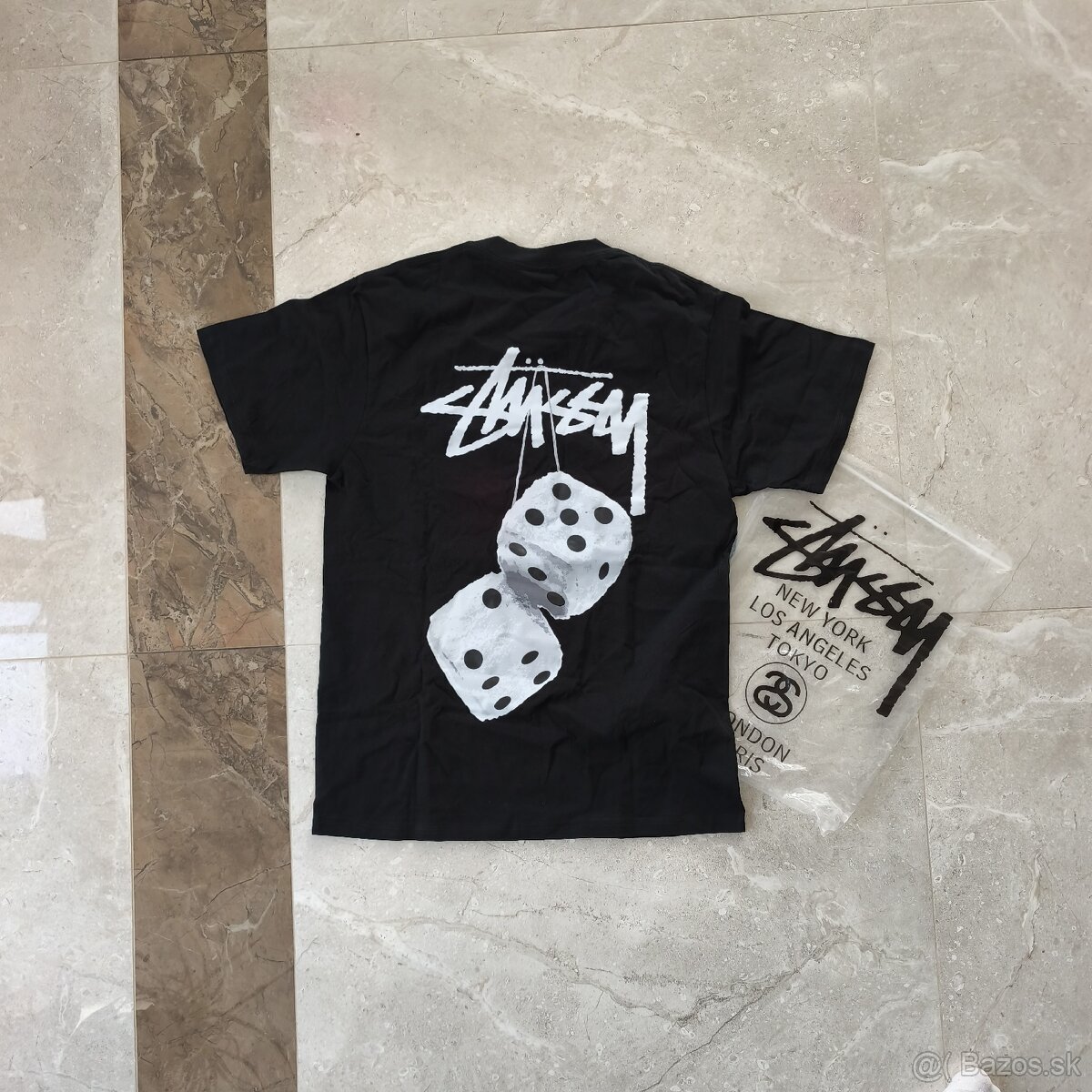 Stüssy Fuzzy Dice Tričko Čierne M