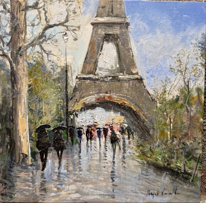 Olejomaľba Pasquale Vuotto (1958) – Prvý sneh v Paríži