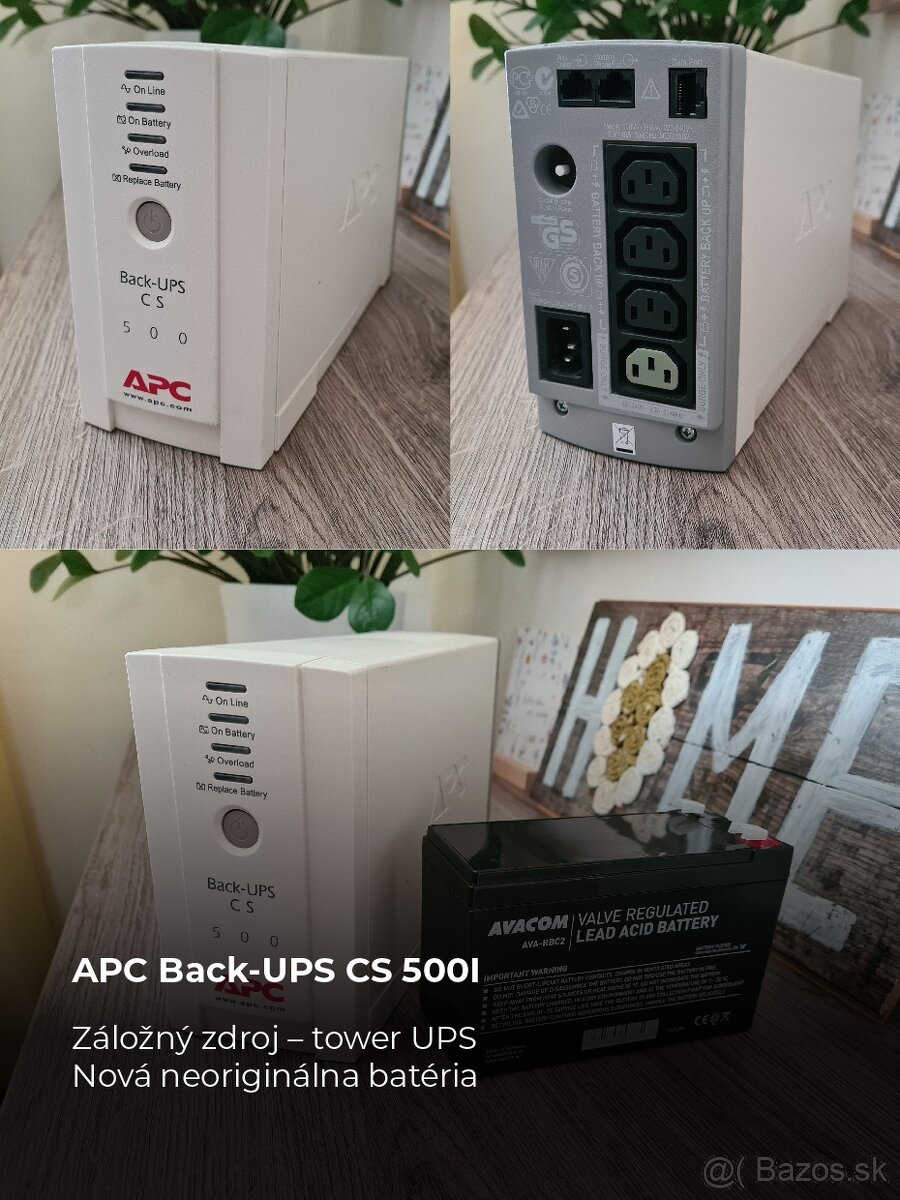 Predám záložný zdroj APC Back-UPS CS 500I