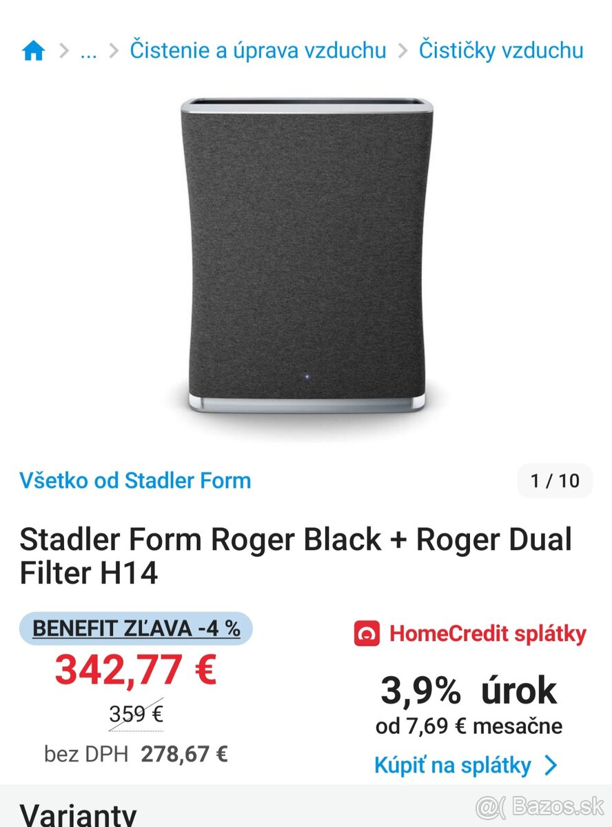 Čistička vzduchu Stadler Form - Roger medium