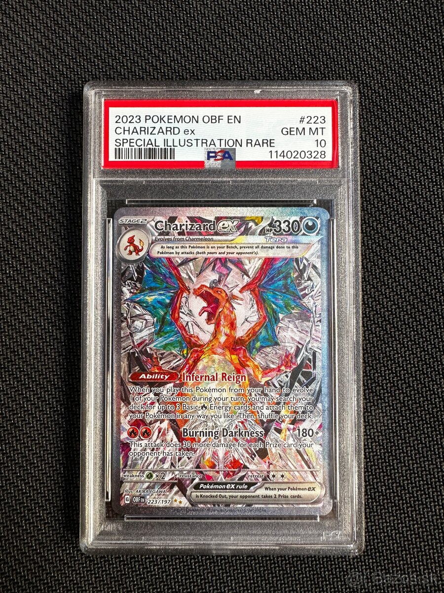 Obsidian Flames graded pokemon card slab Charizard 223 psa 1