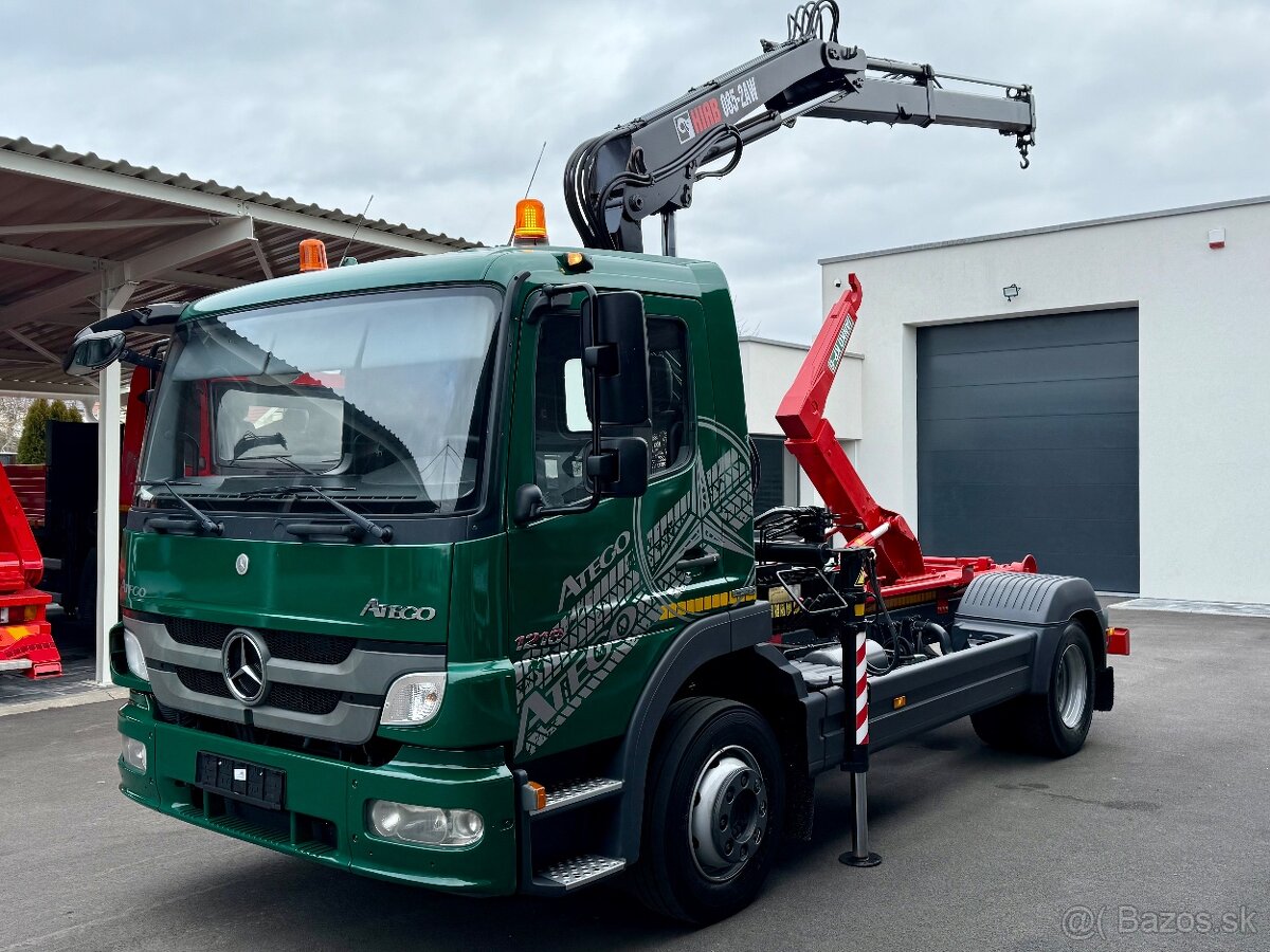 MERCEDES-BENZ ATEGO 1218 HÁKOVÝ NOSIČ 100 HYDRAULICKÁ RUKA