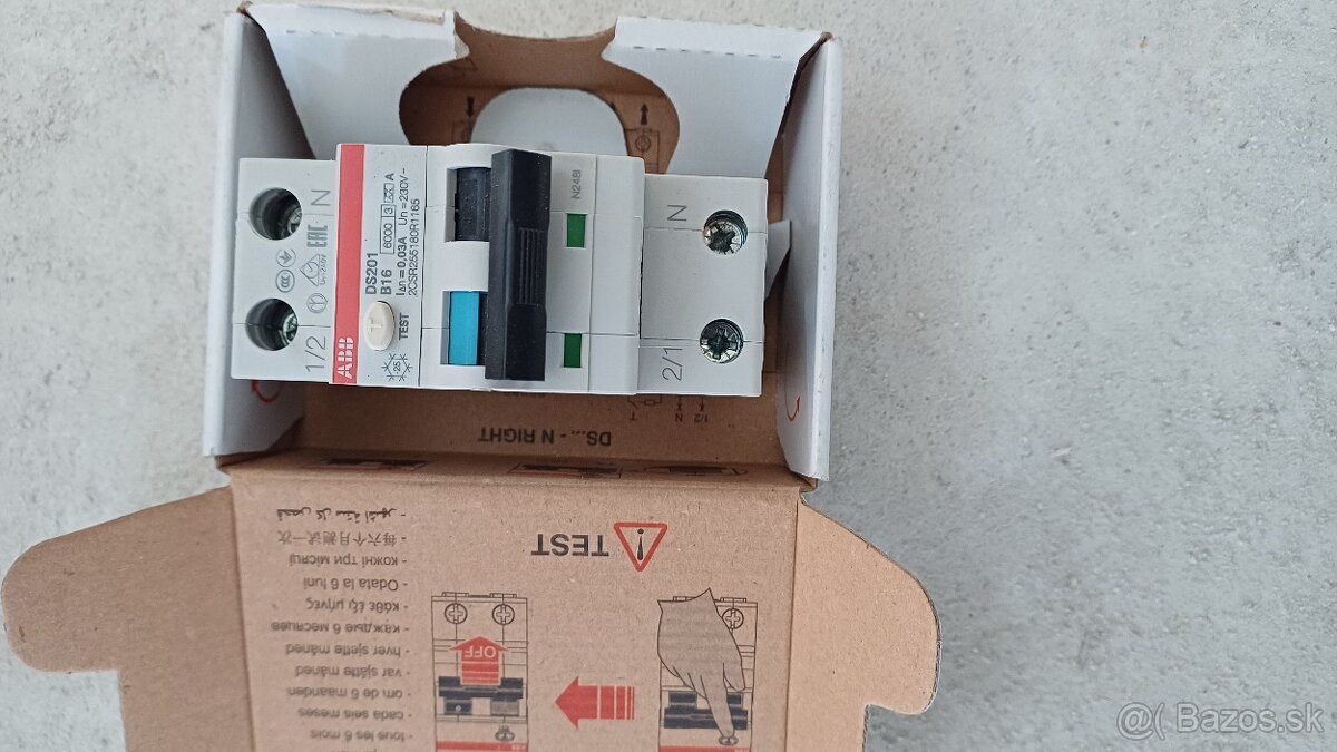 ABB B16 Prúdový chránič s ističom