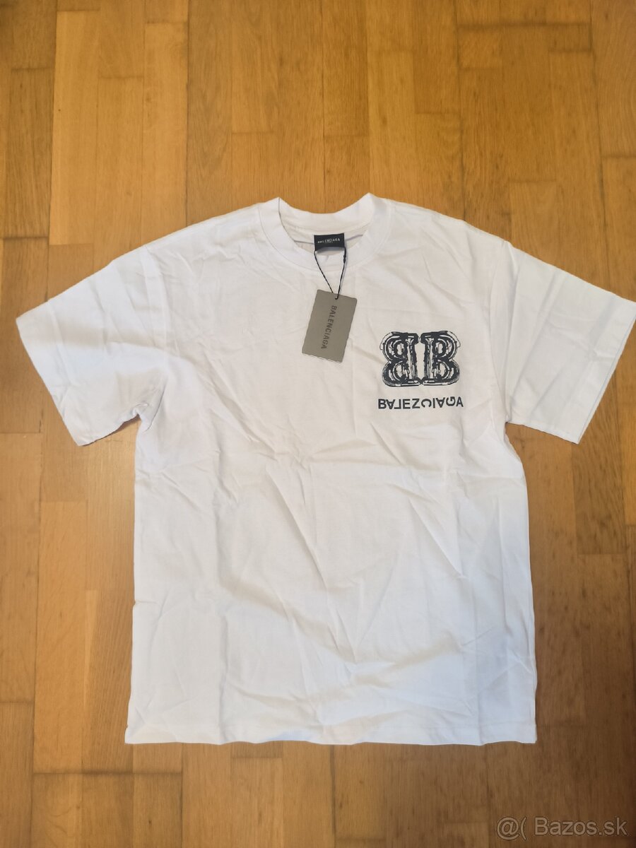 Tricko Balenciaga Veľkosť M Biele