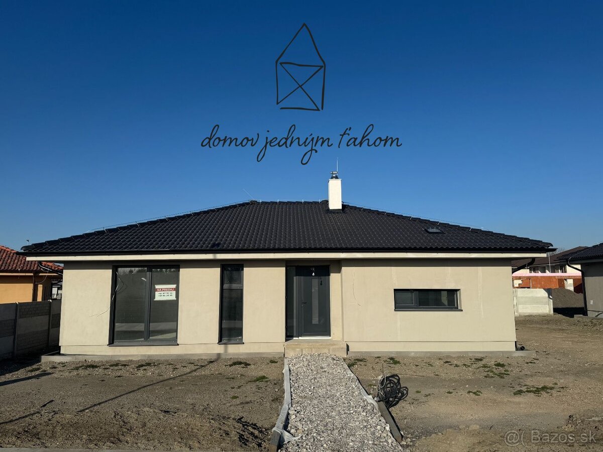 PREDAJ, skolaudovaný 4-izbový rodinný dom, terénne úpravy v 