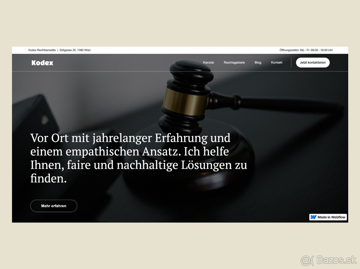 Tvorba profesionálnych webstránok s platformou Webflow