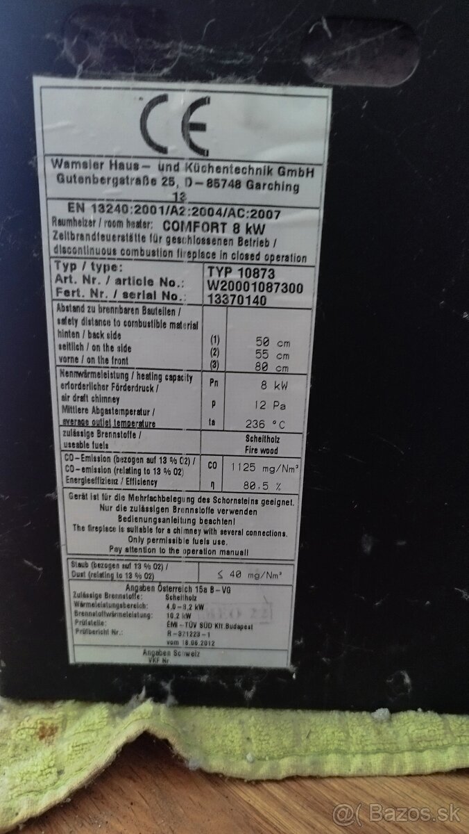 Krbové kachle Comfort 8KW