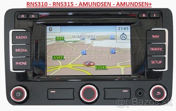 RNS315 a AMUNDSEN+ s BT a DAB+ tunerom a RCD510 EU verzia
