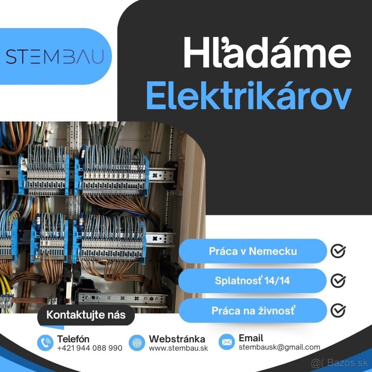 Hľadáme elektrikárov