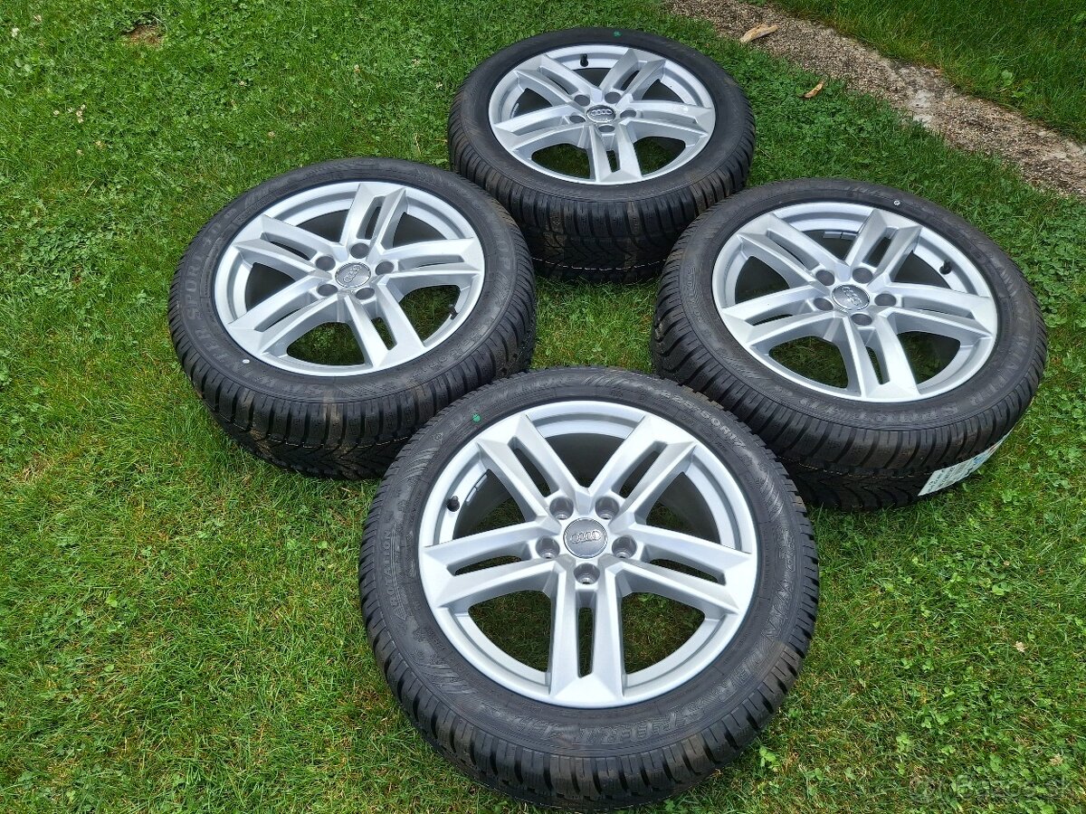 17" ALU orig AUDI 5x112 + zimné 225/50 r17 Dunlop NOVÁ SADA
